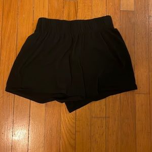 Black shorts.